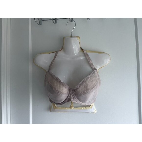Change Grey Bra with Lace Trim and Button Detail - Missing Strap - Size 30H - Picture 2 of 14